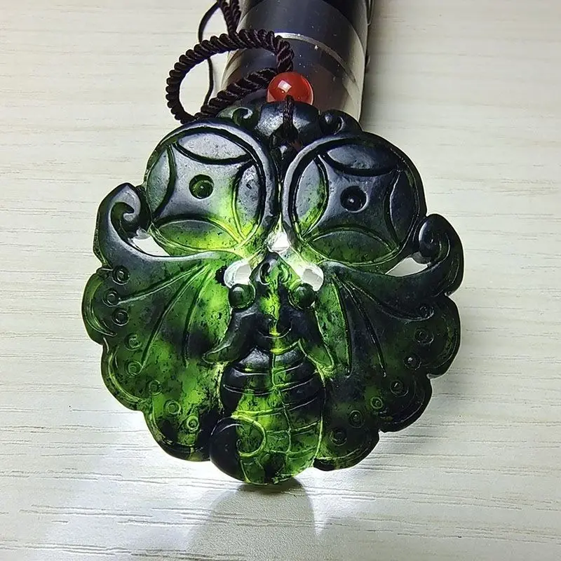 Tibetan Dark Green Jade Ethnic Style Pendant, Suitable for Daily Wear
Tibetan Dark Green Jade Ethnic Style Pendant, Suitable for Daily Wear