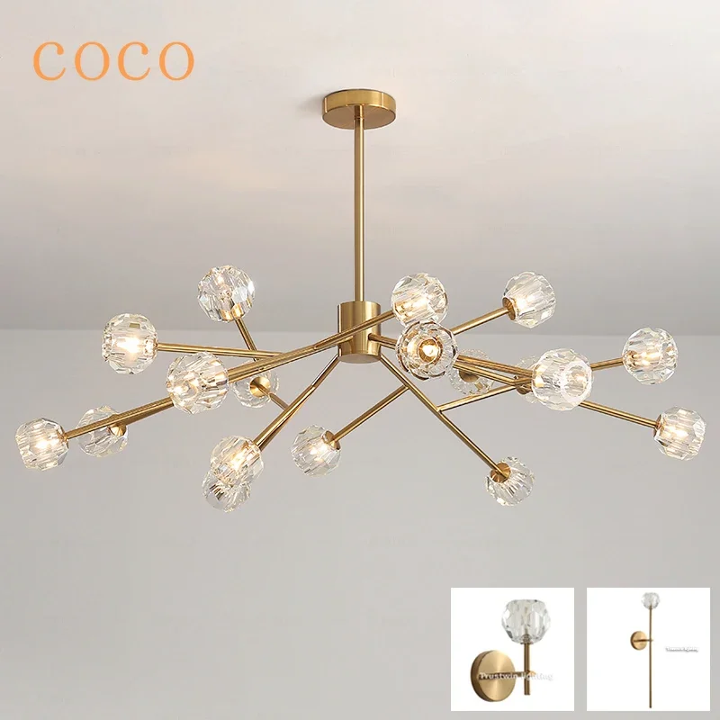 Nordic modern golden copper color tree branch LED chandelier light G9 glass crysta restaurantl LED chandelier lamp hanging light
Nordic modern golden copper color tree branch LED chandelier light G9 glass crysta restaurantl LED chandelier lamp hanging light