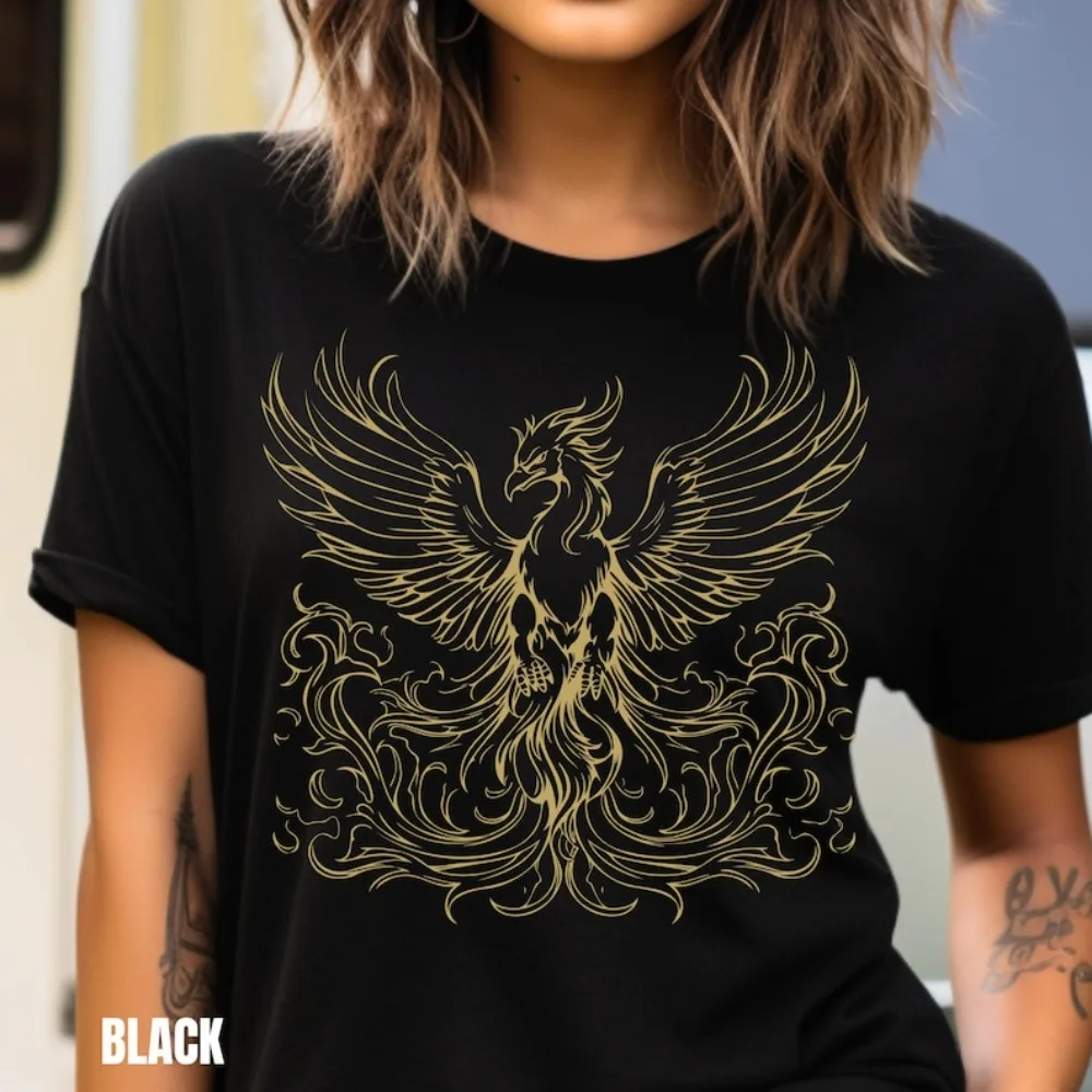 Phoenix Rising T-Shirt Rise From The Ashes Inspirational Women TShirt Rebirth Gift Greek Mythology Empowering Shirt Feminist Tee
Phoenix Rising T-Shirt Rise From The Ashes Inspirational Women TShirt Rebirth Gift Greek Mythology Empowering Shirt Feminist Tee