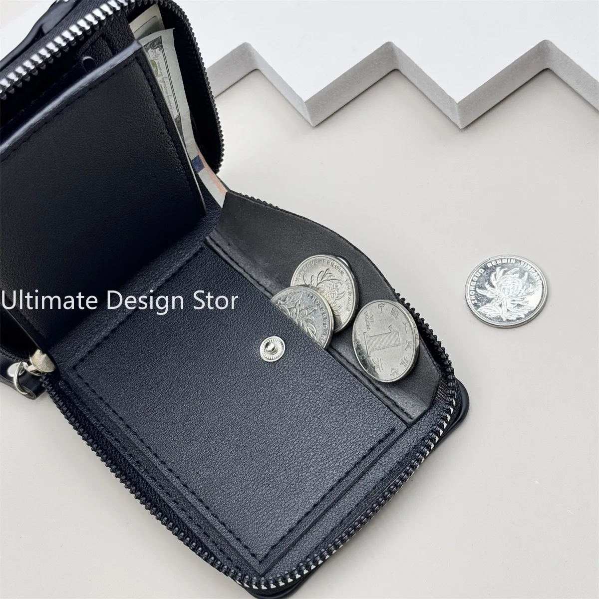 Men's Short Horizontal Zip Wallet, 2-Fold Coin Purse with Woven Texture Stitched Design, Compact Money Organizer
Men's Short Horizontal Zip Wallet, 2-Fold Coin Purse with Woven Texture Stitched Design, Compact Money Organizer