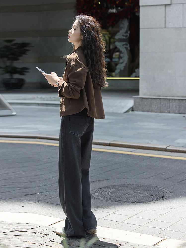 Повседневные джинсовые брюки с высокой талией, прямые, длинные, для женщин, уличный стиль, весна-осень, новая модная коллекция, свободный крой
Повседневные джинсовые брюки с высокой талией, прямые, длинные, для женщин, уличный стиль, весна-осень, новая модная коллекция, свободный крой