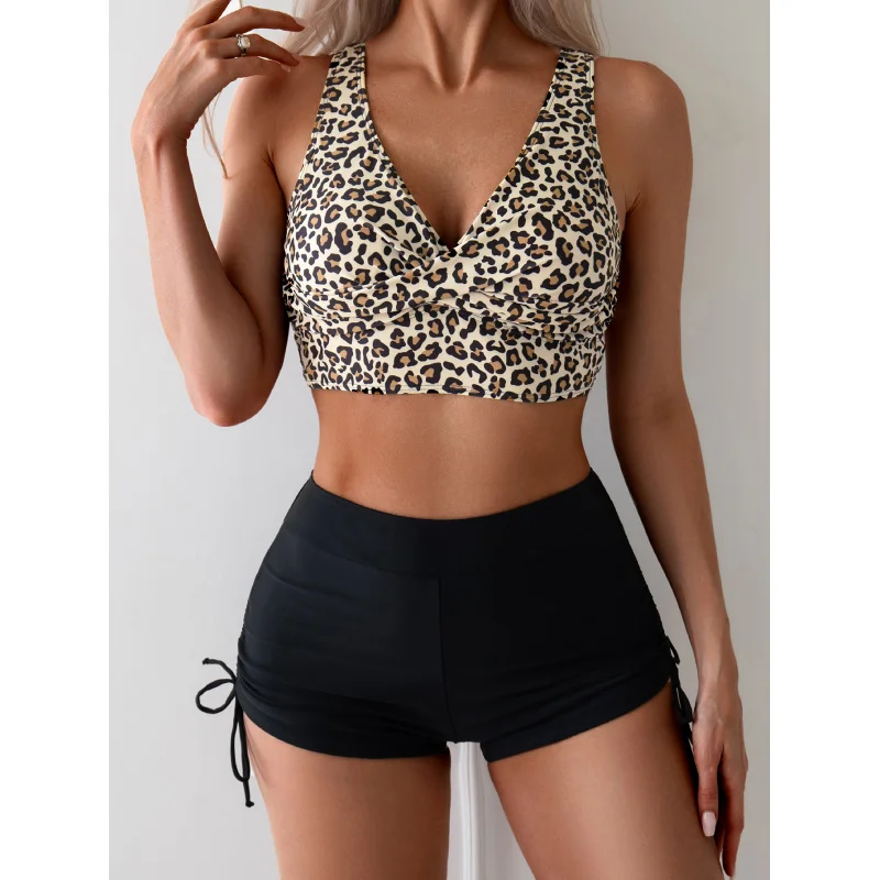 New Leopard Print Soft Bag with Thick Shoulder StrapVSexy Bikini Summer Beach Fashion Drawstring Two-Piece Women's Swimsuit
New Leopard Print Soft Bag with Thick Shoulder StrapVSexy Bikini Summer Beach Fashion Drawstring Two-Piece Women's Swimsuit