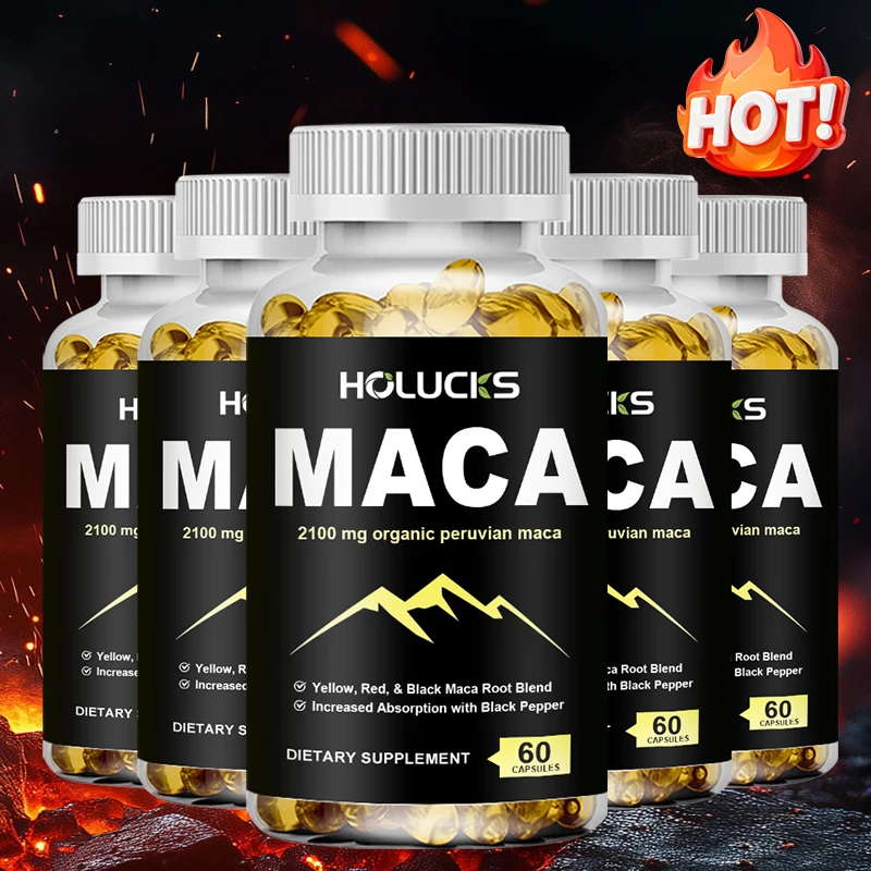 HOLUCKS Premium Maca Root 2100mg Supplement, Yellow Red Black, Supports Energy, Stamina, Mood Balance & Reproductive Wellness
HOLUCKS Premium Maca Root 2100mg Supplement, Yellow Red Black, Supports Energy, Stamina, Mood Balance & Reproductive Wellness