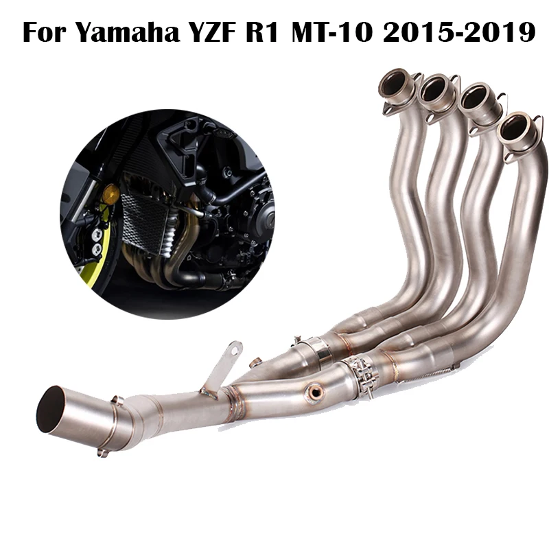 For Yamaha YZF R1 MT-10 2015-2019 Motorcycle Exhaust Header Front Link Pipe System Titanium Alloy Slip On 60MM Muffler Tip
For Yamaha YZF R1 MT-10 2015-2019 Motorcycle Exhaust Header Front Link Pipe System Titanium Alloy Slip On 60MM Muffler Tip