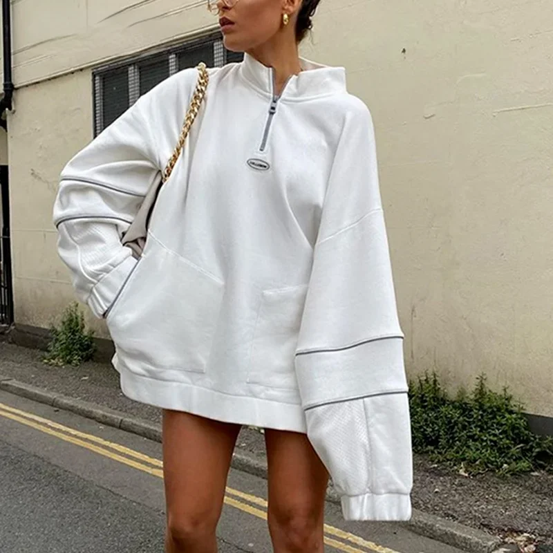 Women Hoodies Streetwear Fashion Long Sleeve Turtleneck Zipper Sweatshirt Autumn Casual Loose Hoodie Pullover Women's Clothes
Women Hoodies Streetwear Fashion Long Sleeve Turtleneck Zipper Sweatshirt Autumn Casual Loose Hoodie Pullover Women's Clothes