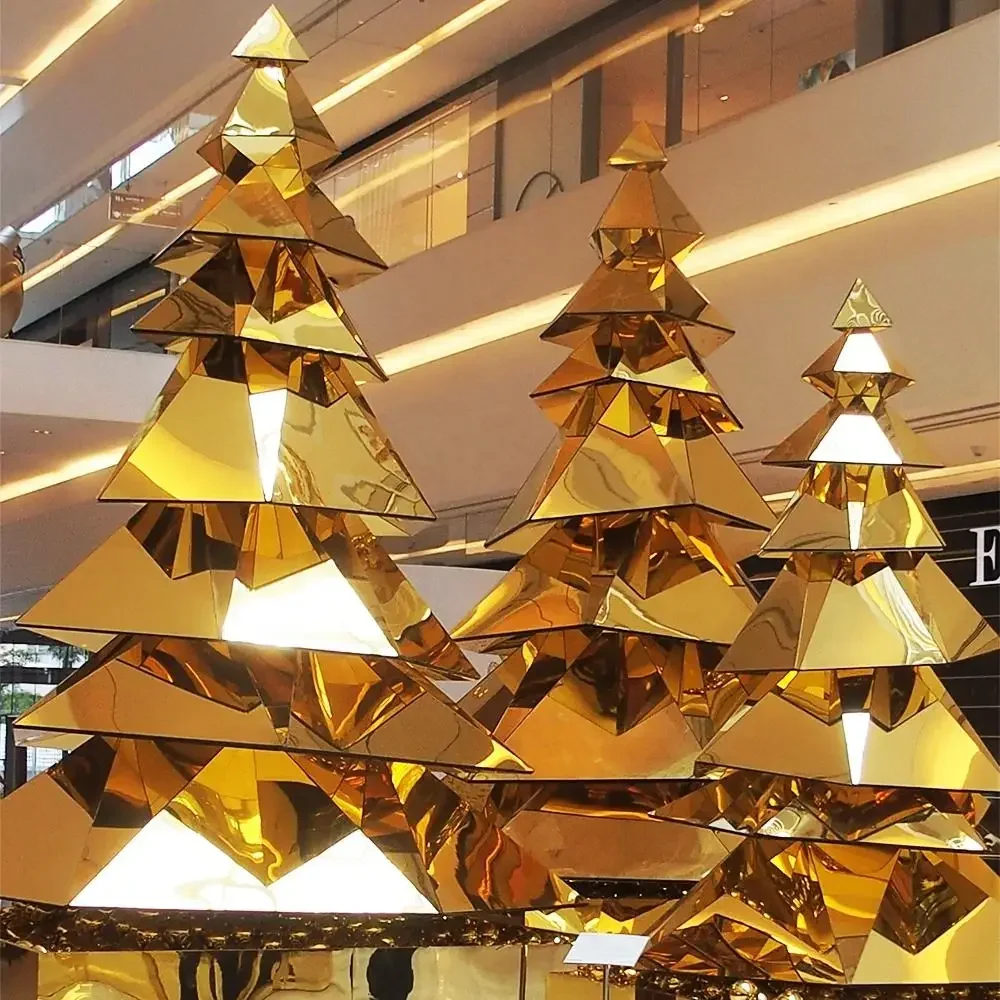 2024 Customizable Golden Big Mirror Acrylic Christmas Pine Tree for Commercial Display Decoration
2024 Customizable Golden Big Mirror Acrylic Christmas Pine Tree for Commercial Display Decoration