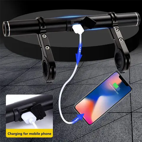 Przedłużacz kierownicy rowerowej USB Przedłużenie kierownicy rowerowej do trzymania prędkościomierza rowerowego, GPS Akcesoria rowerowe HOT