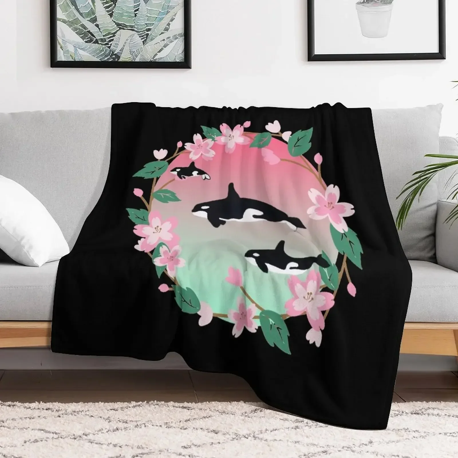 Orca Cherry Blossoms Throw Blanket Plaid on the sofa Soft Plaid Giant Sofa Custom Blankets
Orca Cherry Blossoms Throw Blanket Plaid on the sofa Soft Plaid Giant Sofa Custom Blankets