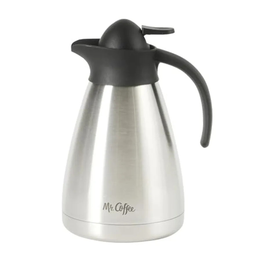 Olympia 34 OZ Thermal Coffee Carafe Stainless Steel Double Wall Insulated Coffee Pot with Lid and Handle Keeps Drinks Hot or Co
Olympia 34 OZ Thermal Coffee Carafe Stainless Steel Double Wall Insulated Coffee Pot with Lid and Handle Keeps Drinks Hot or Co