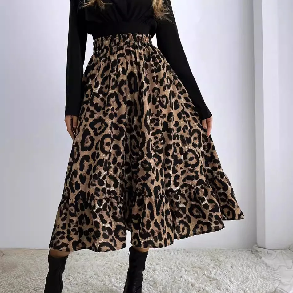Fashionable Skirts Women's 2025 Spring/summer Sexy Leopard Print High Waisted Skirt Loose Long Skirt Длинная Юбка Юбка Летняя
Fashionable Skirts Women's 2025 Spring/summer Sexy Leopard Print High Waisted Skirt Loose Long Skirt Длинная Юбка Юбка Летняя