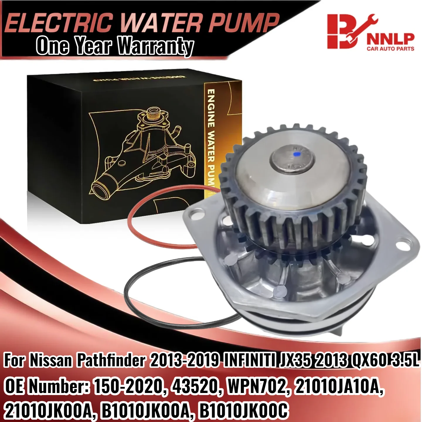 Engine Water Pump for Nissan Pathfinder 2013-2019 Altima 2007-2018 INFINITI G25 21010JA10A, 21010JK00A
Engine Water Pump for Nissan Pathfinder 2013-2019 Altima 2007-2018 INFINITI G25 21010JA10A, 21010JK00A