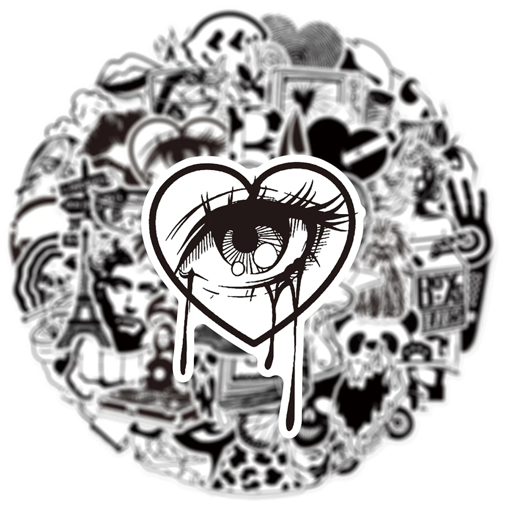 10/30/50pcs Black and White Fashion Street Artsy Stickers Aesthetic INS Style Cartoon Decals Skateboard Phone Case Cool Sticker
10/30/50pcs Black and White Fashion Street Artsy Stickers Aesthetic INS Style Cartoon Decals Skateboard Phone Case Cool Sticker