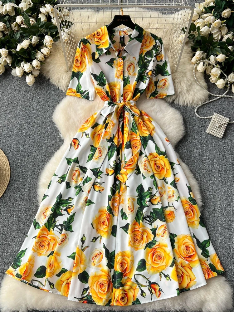 Women Elegant Print High Waist Slim A-line Dress Summer Bow Neck New High Waist Chiffon Party Vacation Dresses Vestidos
Women Elegant Print High Waist Slim A-line Dress Summer Bow Neck New High Waist Chiffon Party Vacation Dresses Vestidos