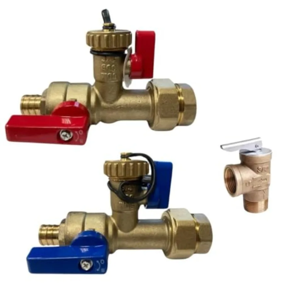 Rheem 3/4 in. PEX B Tankless Water Heater Isolation Service Valve Threaded 3/4" Service Install Valve for Rinnai, Takagi, EcoSm
Rheem 3/4 in. PEX B Tankless Water Heater Isolation Service Valve Threaded 3/4" Service Install Valve for Rinnai, Takagi, EcoSm