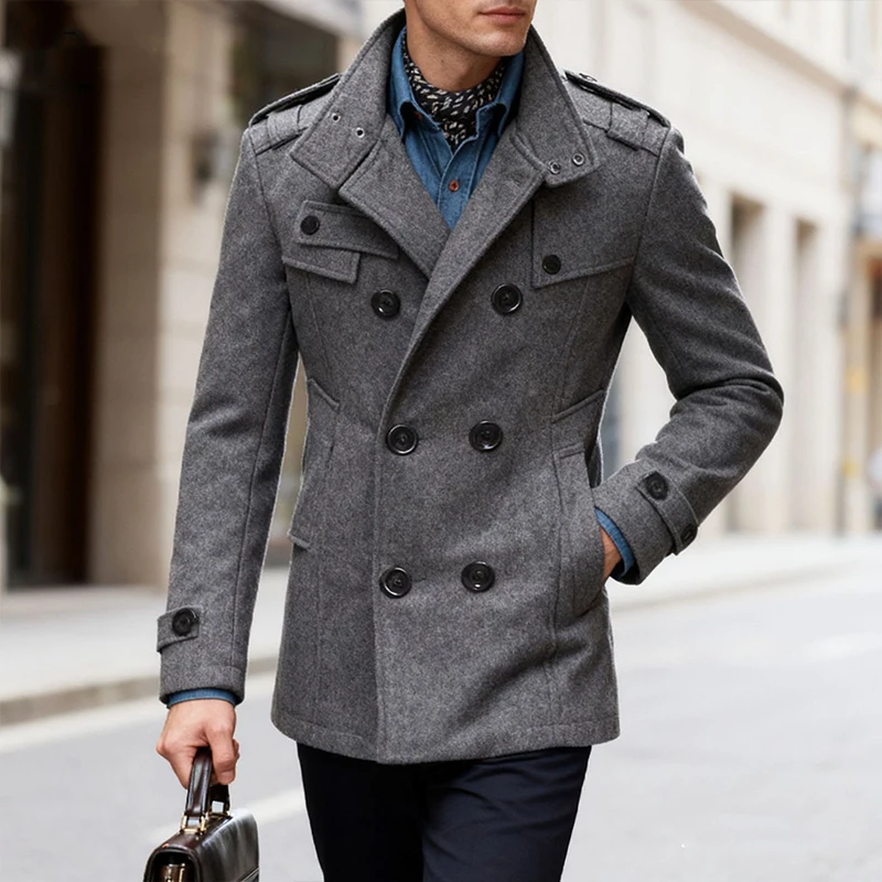 Men's Double-breasted Woolen Overcoat Fashion Solid Color Mid-length Jacket Luxury Light Business Stand Collar Trench Coat M-3XL
Men's Double-breasted Woolen Overcoat Fashion Solid Color Mid-length Jacket Luxury Light Business Stand Collar Trench Coat M-3XL