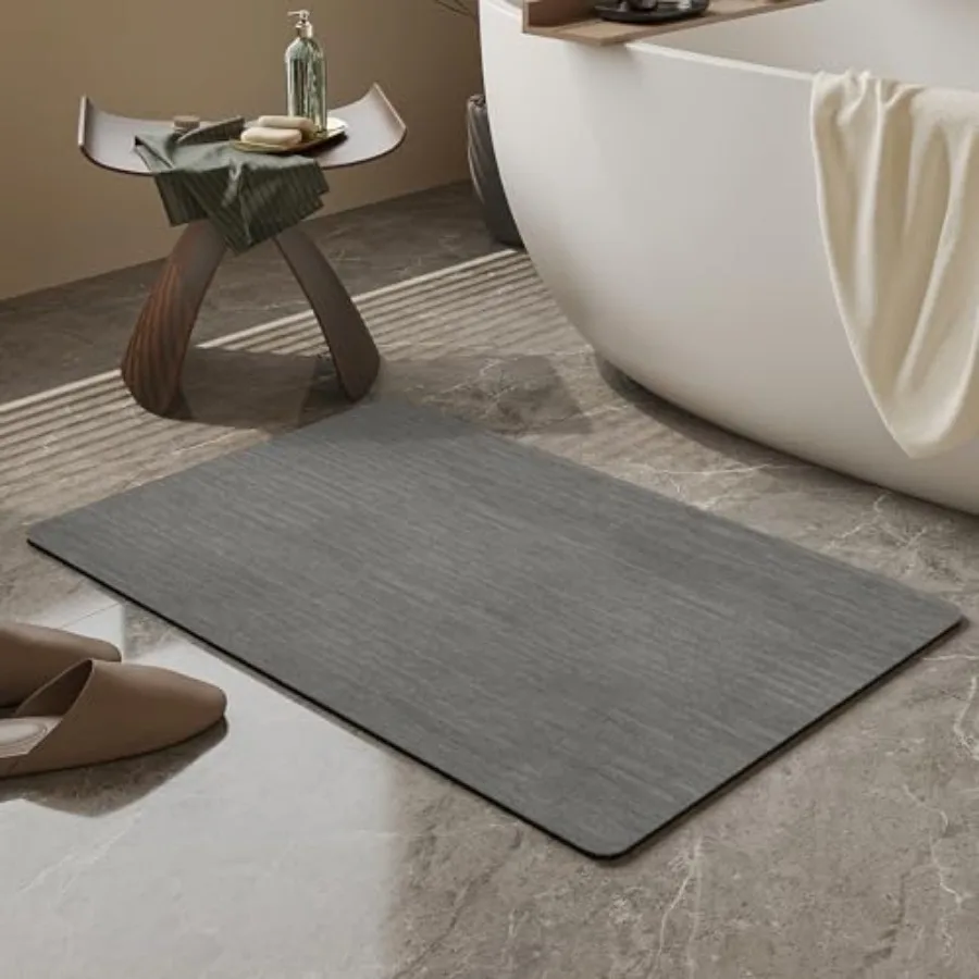 Bath Mat, Ultra Absorbent Quick Dry Bathroom Floor Mats-Rubber Non-Slip Thin Bathroom Rug Fit Under Door, Faux Suede Surface Sh
Bath Mat, Ultra Absorbent Quick Dry Bathroom Floor Mats-Rubber Non-Slip Thin Bathroom Rug Fit Under Door, Faux Suede Surface Sh