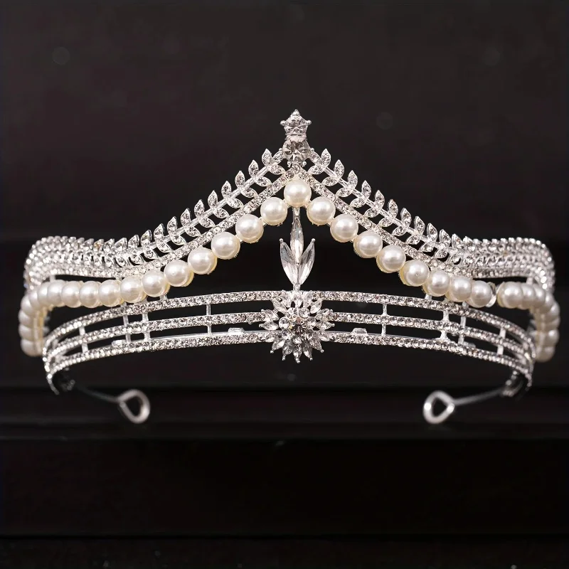 Тиары и корона серебряного цвета с кристаллами и жемчугом для женщин, свадебные украшения для волос, корона, украшения для волос
Тиары и корона серебряного цвета с кристаллами и жемчугом для женщин, свадебные украшения для волос, корона, украшения для волос