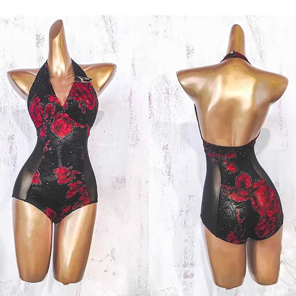 Women Latin Dance Bodysuit Halter V Neck Sheer Mesh Ballroom Tops Salsa Tango Practice Wear Costume
Women Latin Dance Bodysuit Halter V Neck Sheer Mesh Ballroom Tops Salsa Tango Practice Wear Costume