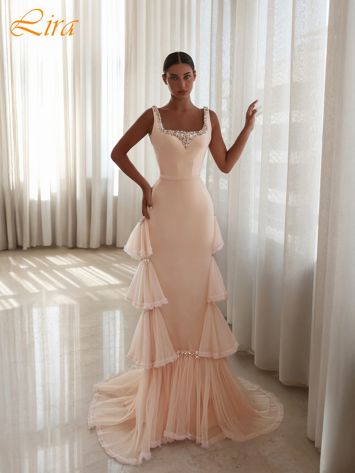 Customized Mermaid Square Collar Elegant Evening Dress Modern Delicate Bespoke Occasion Gowns High Quality Celebrity Gowns
Customized Mermaid Square Collar Elegant Evening Dress Modern Delicate Bespoke Occasion Gowns High Quality Celebrity Gowns