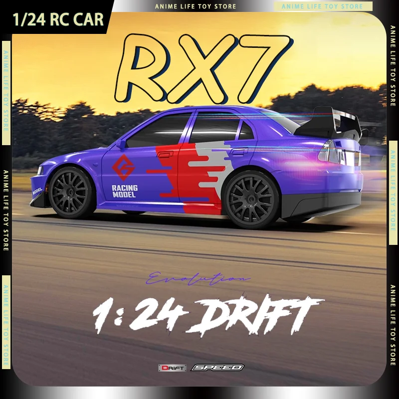 Новая радиоуправляемая дрифт-машинка 1/24 RX7 с подсветкой, поворотниками, полноприводная, 2 мотора, высокоскоростная, на пульте управления, подарок для мальчика
Новая радиоуправляемая дрифт-машинка 1/24 RX7 с подсветкой, поворотниками, полноприводная, 2 мотора, высокоскоростная, на пульте управления, подарок для мальчика
