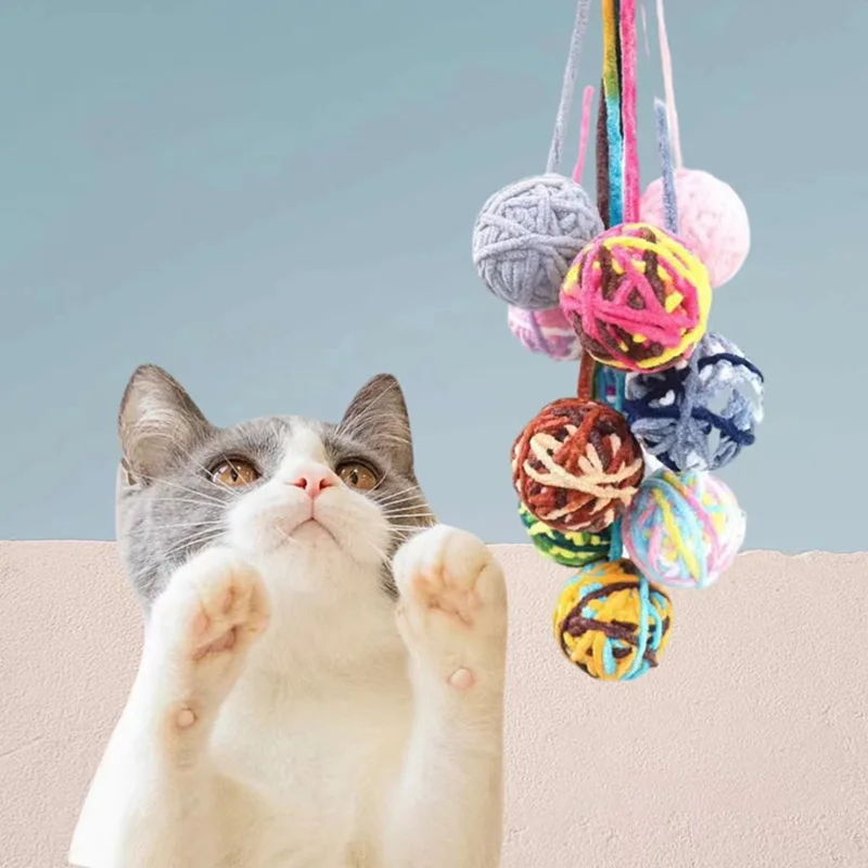 Colorful Yarn Balls with Bell Sounding Interactive Chewing Toy for Kitten Stuffed Toy Ball Cat Supplies Funny Cat Toys
Colorful Yarn Balls with Bell Sounding Interactive Chewing Toy for Kitten Stuffed Toy Ball Cat Supplies Funny Cat Toys