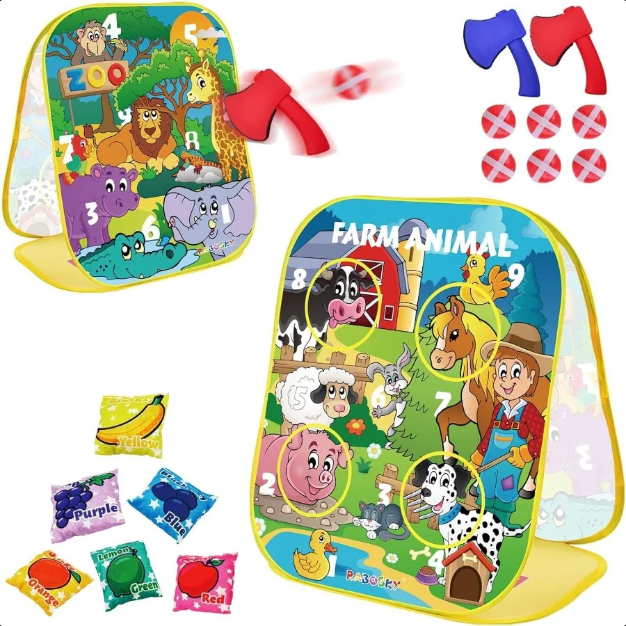 3 в 1 мешки для фасоли с сельскохозяйственными животными, топоры, метательные липкие шарики, игра для детей 2, 3, 4, 5, спортивные занятия в помещении и на открытом воздухе, игрушки Gif
3 в 1 мешки для фасоли с сельскохозяйственными животными, топоры, метательные липкие шарики, игра для детей 2, 3, 4, 5, спортивные занятия в помещении и на открытом воздухе, игрушки Gif