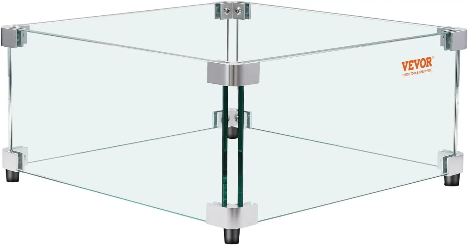 Gas Fire Pit Wind Guard for Square Fire Table, 19 x 19 x 7.5 inch Clear Tempered Wind Guard for Firepits
Gas Fire Pit Wind Guard for Square Fire Table, 19 x 19 x 7.5 inch Clear Tempered Wind Guard for Firepits