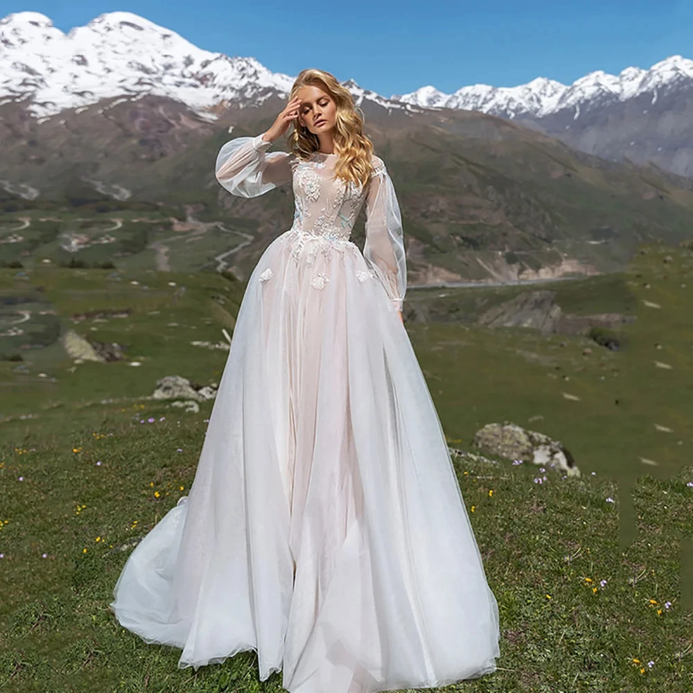 Luxury Wedding Dresses For Women White Tulle Appliques O-Neck Zipper Bridal Gowns Custom Made A-Line Vestidos De Novia W10268
Luxury Wedding Dresses For Women White Tulle Appliques O-Neck Zipper Bridal Gowns Custom Made A-Line Vestidos De Novia W10268