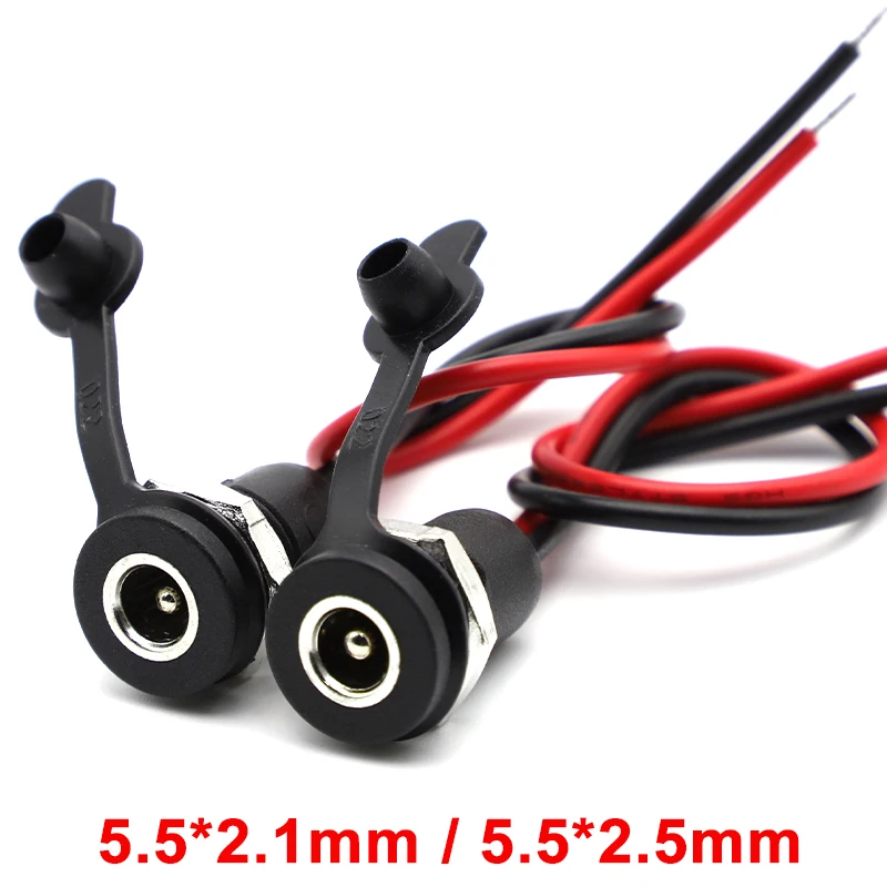 1pcs Battery DC Power plug connector DIY dc waterproof jack female socket 5.5 X 2.1 mm 5.5X2.5mm with Wire Waterproof cap
1pcs Battery DC Power plug connector DIY dc waterproof jack female socket 5.5 X 2.1 mm 5.5X2.5mm with Wire Waterproof cap