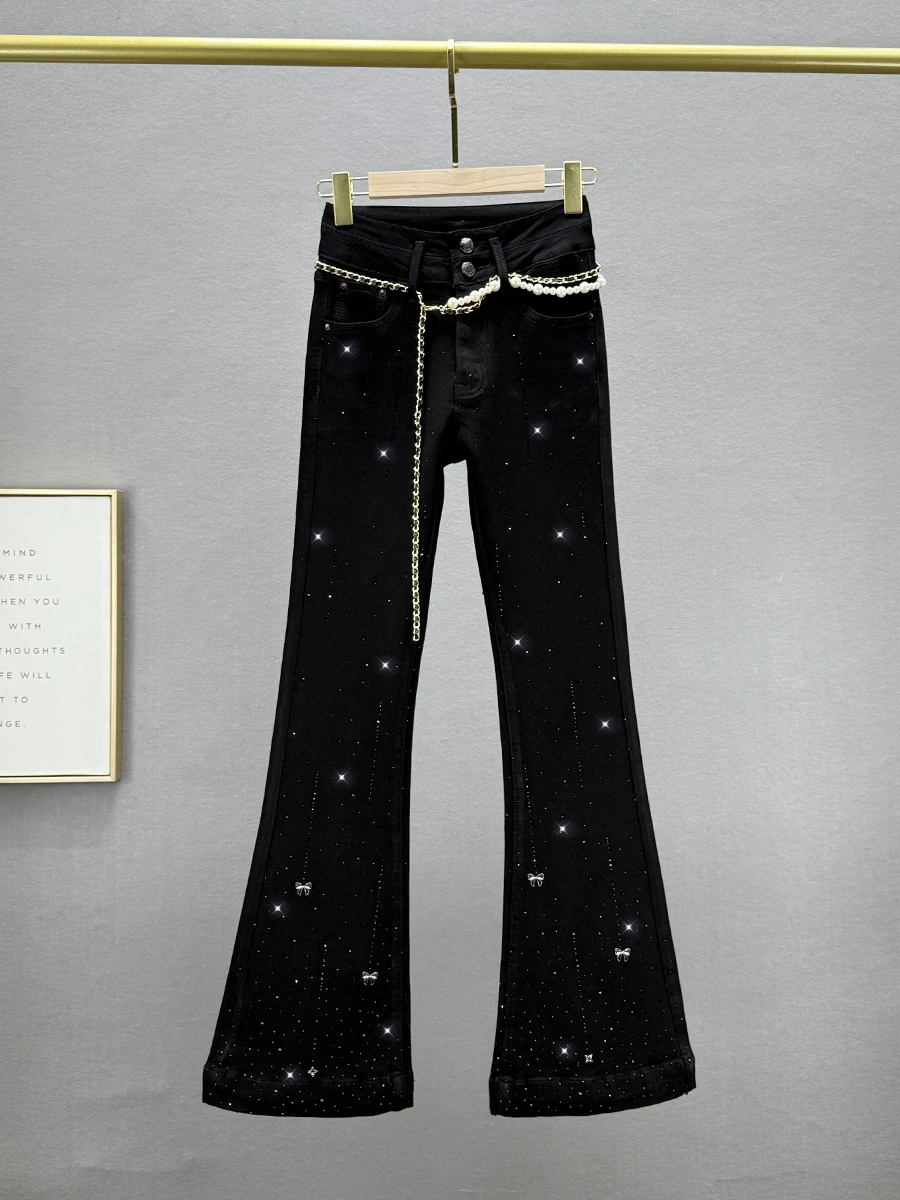 Spring New High Waist Slimming Skinny Jeans Women's Micro Flared Pants Heavy Embellied Denim Casual Wear Cotton Stretch
Spring New High Waist Slimming Skinny Jeans Women's Micro Flared Pants Heavy Embellied Denim Casual Wear Cotton Stretch