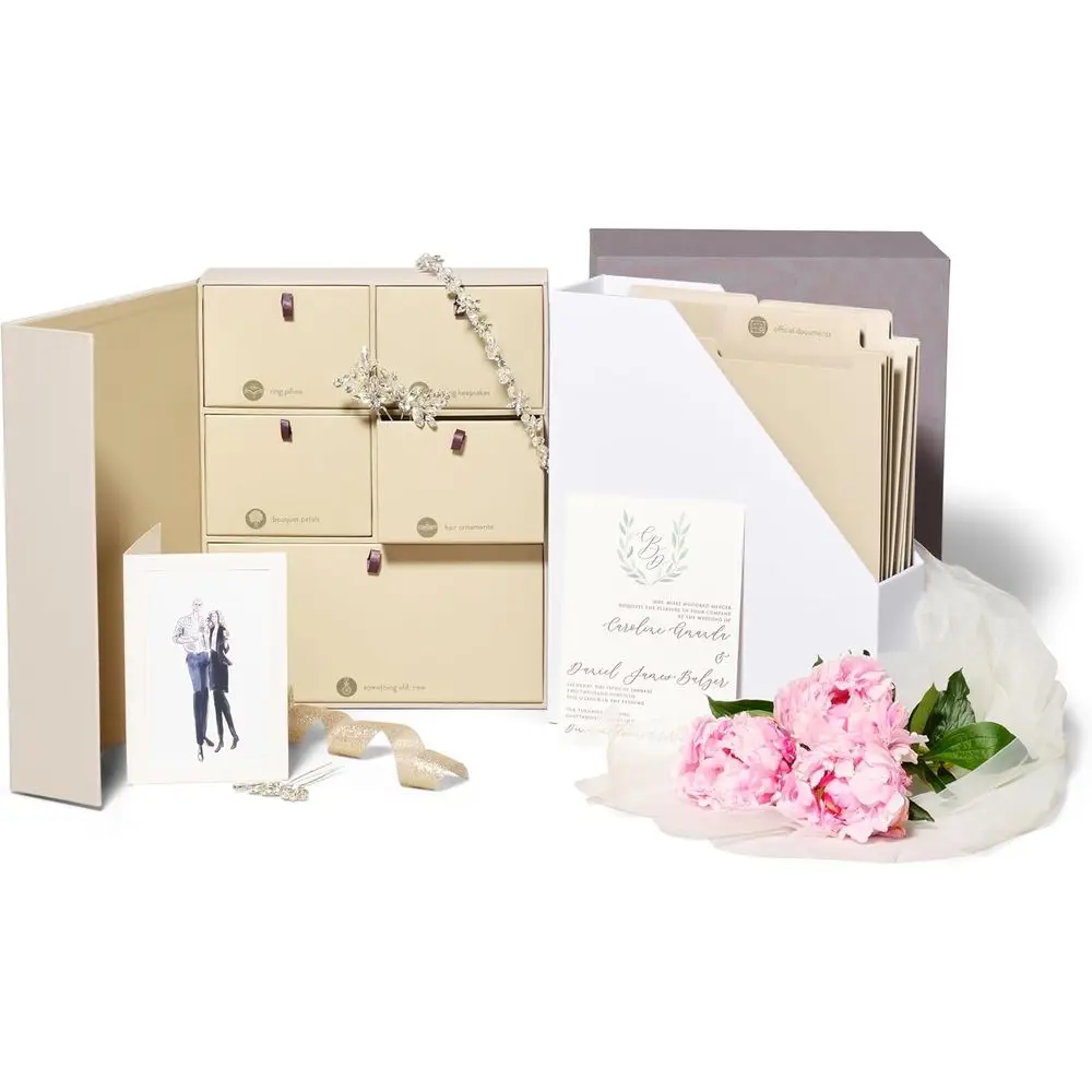 Elegant Wedding Memory Box with 52 Labels, 6 Drawers, and 8 Velvet Files
Elegant Wedding Memory Box with 52 Labels, 6 Drawers, and 8 Velvet Files