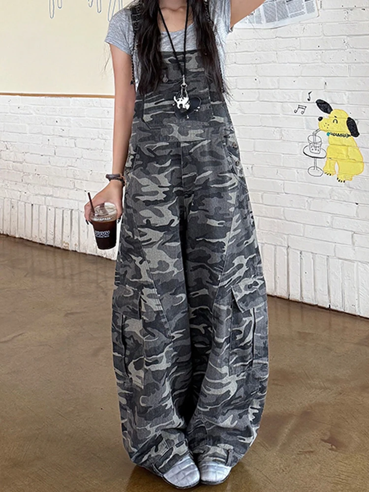 Retro American Washed Camouflage Denim Overalls Loose Wide Leg Women's Summer Pants High Waist Neutral Style No Zipper Pure C...
Retro American Washed Camouflage Denim Overalls Loose Wide Leg Women's Summer Pants High Waist Neutral Style No Zipper Pure C...