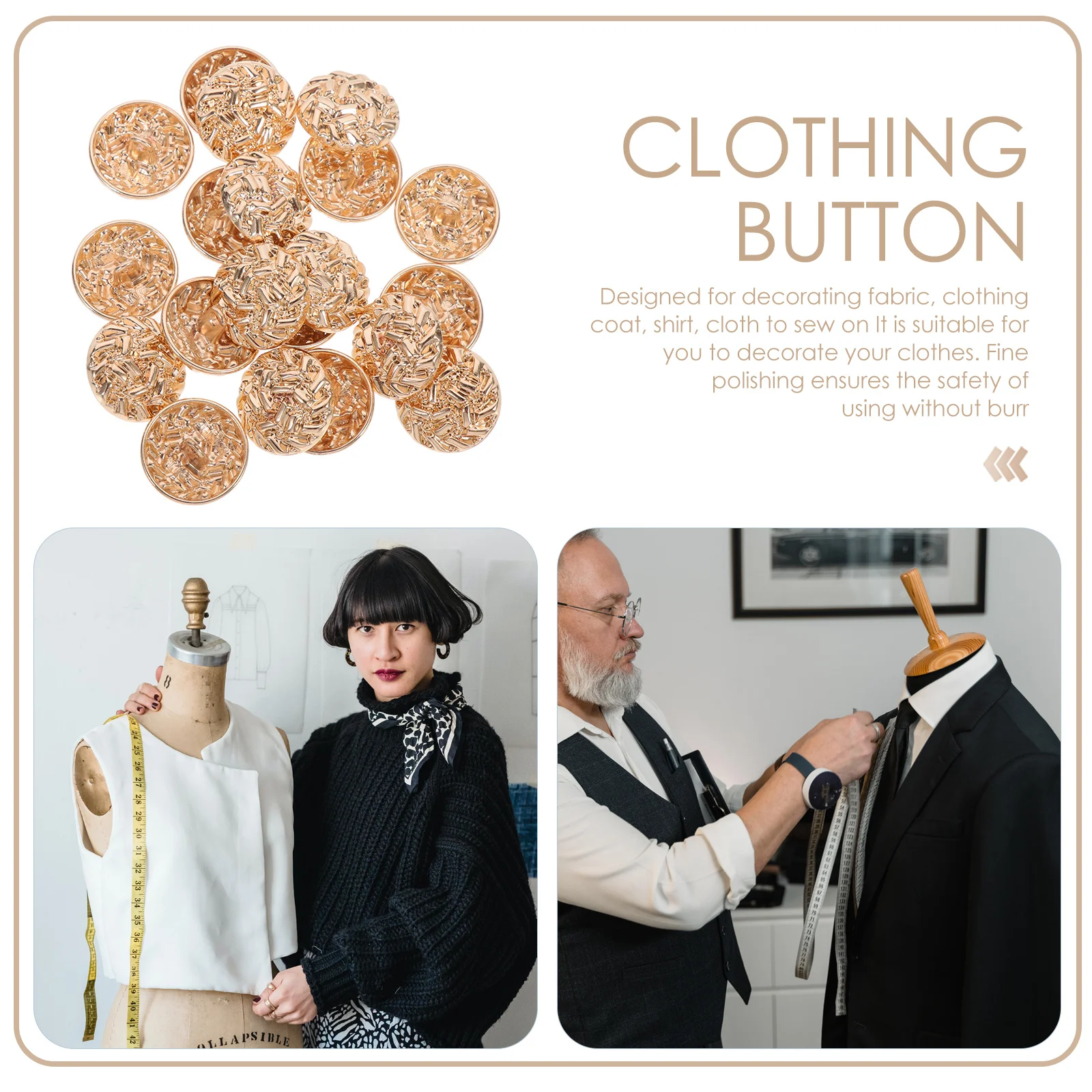 20Pcs Premium Metal Sewing Buttons Smooth Hole Decorative DIY Buttons for Shirt Coat Sweater Clothing Repair Stylish Fasteners
20Pcs Premium Metal Sewing Buttons Smooth Hole Decorative DIY Buttons for Shirt Coat Sweater Clothing Repair Stylish Fasteners