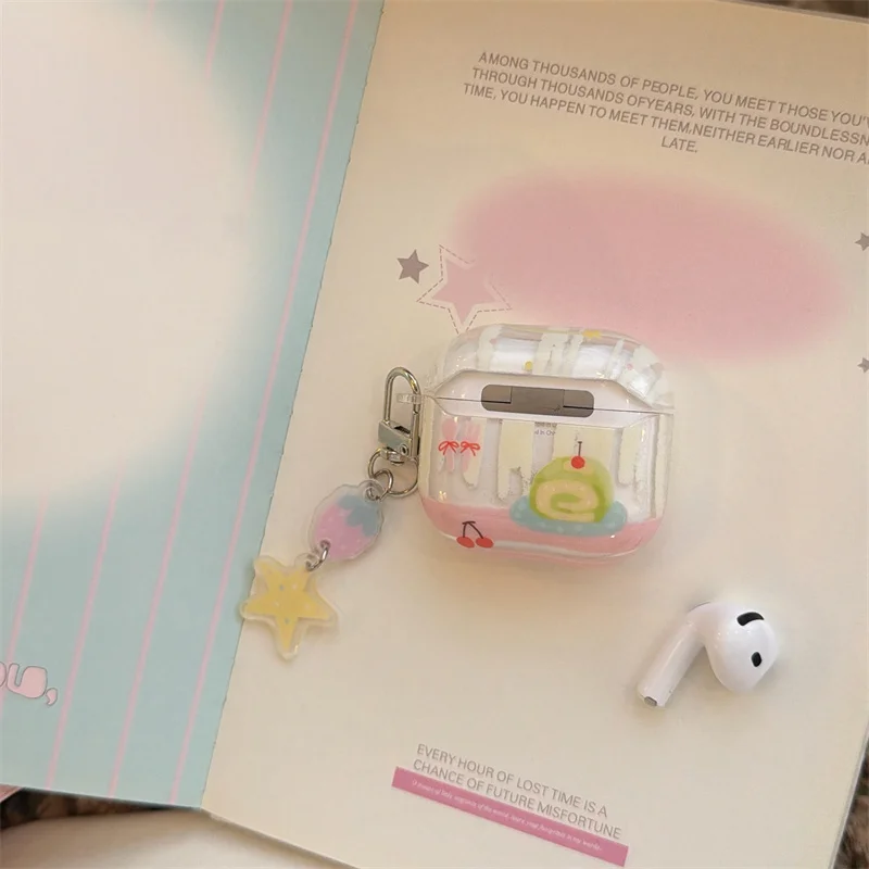 Cute Transparent Earphone Case For AirPods Pro 2 AirPods 4 3 2 1 Kawaii Dessert Cherry Star Keychain Soft TPU Protective Cover
Cute Transparent Earphone Case For AirPods Pro 2 AirPods 4 3 2 1 Kawaii Dessert Cherry Star Keychain Soft TPU Protective Cover