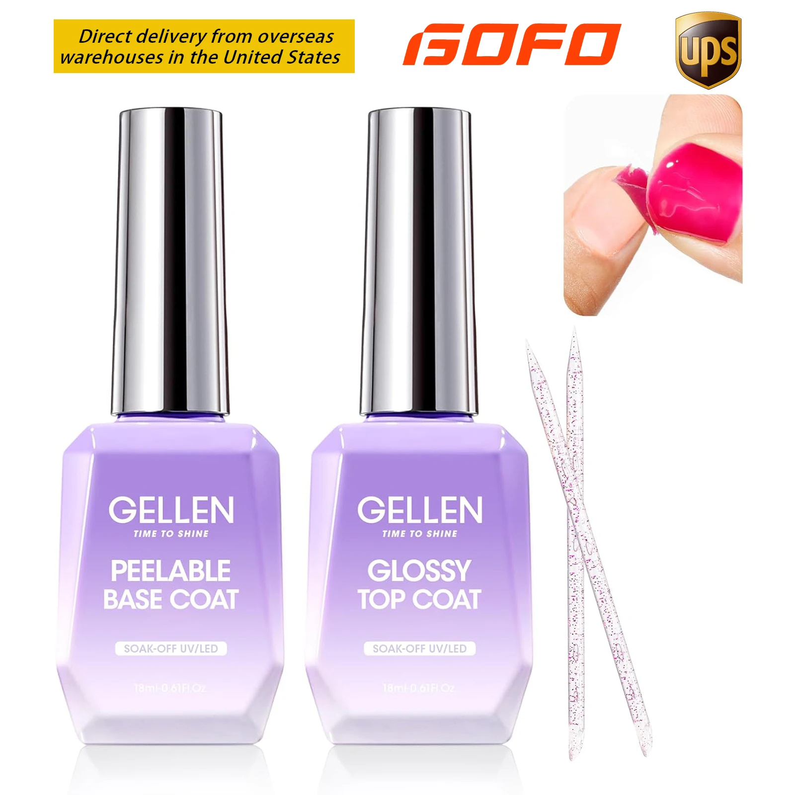 Nail Gel Set 18ml Peelable Base Top Coat 2pcs Clear Transparent DIY Nail Art Home Manicure Professional Quality Quick Dry
Nail Gel Set 18ml Peelable Base Top Coat 2pcs Clear Transparent DIY Nail Art Home Manicure Professional Quality Quick Dry
