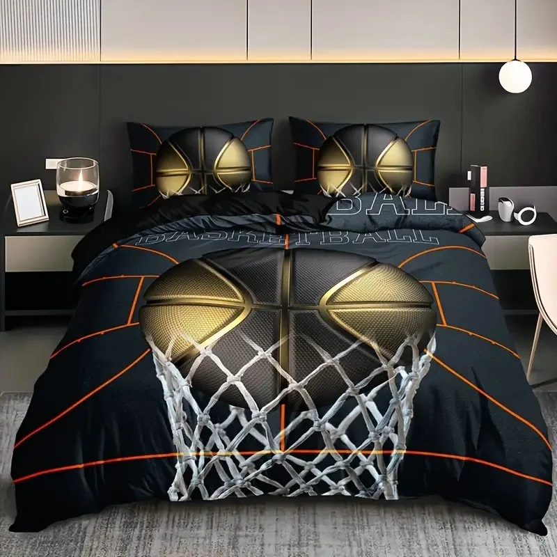 Basketball Comforter Cover Queen Size Sport Dunk Basketball Duvet Covers For Kids Teens, Black Ball Print Bedding Set All Season
Basketball Comforter Cover Queen Size Sport Dunk Basketball Duvet Covers For Kids Teens, Black Ball Print Bedding Set All Season