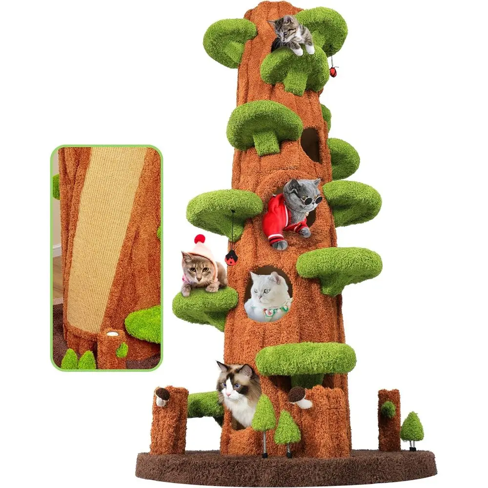 KAMABOKO 90.5 Inch Luxury Cat Tree with Scratching Post, Tall Cat Tree Tower with Sisal Scratching Pad, Multiple Jumping Platorm
KAMABOKO 90.5 Inch Luxury Cat Tree with Scratching Post, Tall Cat Tree Tower with Sisal Scratching Pad, Multiple Jumping Platorm