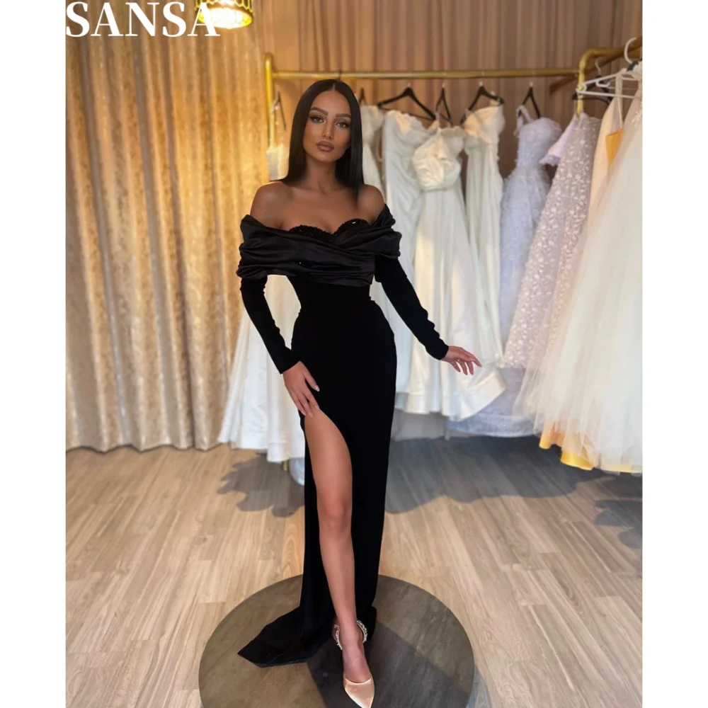 Sansa Exquisite A-Line Satin Prom Dress Customized Floor-Length Pleats Wedding Dress Off Shoulder Long Sleeve Vestidos De Fiesta
Sansa Exquisite A-Line Satin Prom Dress Customized Floor-Length Pleats Wedding Dress Off Shoulder Long Sleeve Vestidos De Fiesta