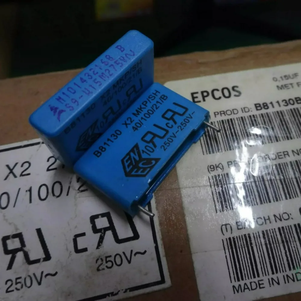10pcs/lot EPCOS 0.15uf 275vAC 150nf u15 154 M brand new 22.5mm film capacitor B81130B1154M
10pcs/lot EPCOS 0.15uf 275vAC 150nf u15 154 M brand new 22.5mm film capacitor B81130B1154M