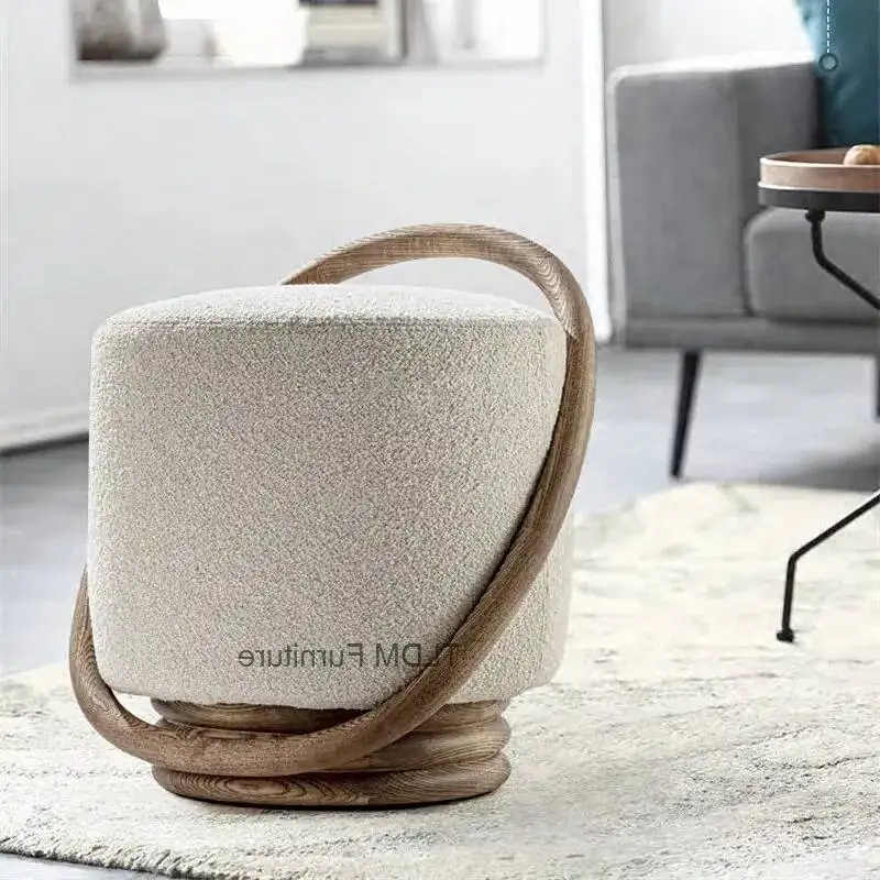 Современный дизайнерский низкий табурет для дома и спальни, роскошный, простой, тканевый, мягкий, круглый, с деревянными элементами, подставка для ног
Современный дизайнерский низкий табурет для дома и спальни, роскошный, простой, тканевый, мягкий, круглый, с деревянными элементами, подставка для ног