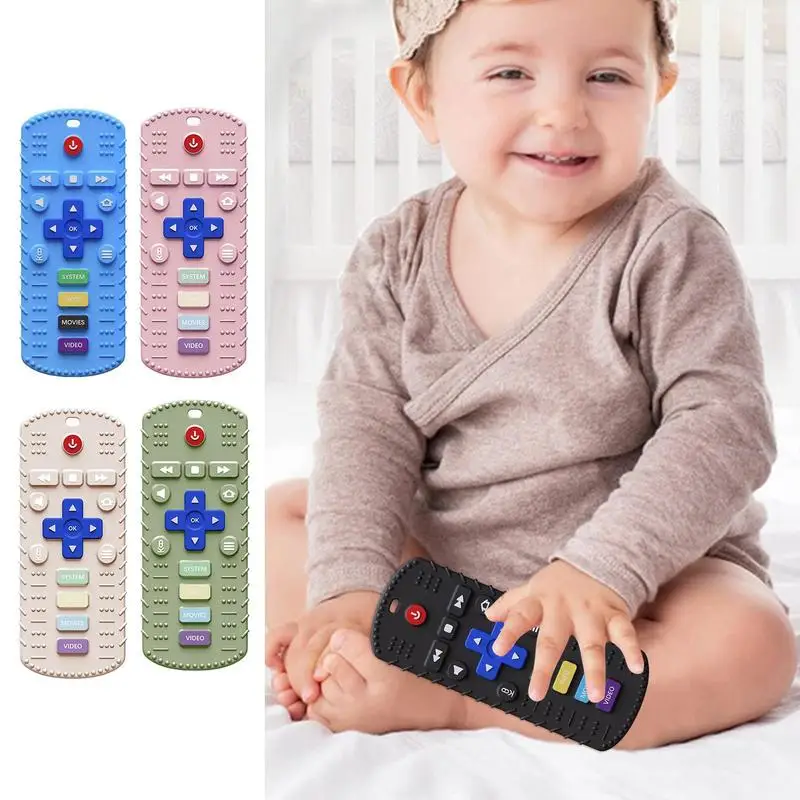 Silicone Baby Teether TV Remote Control Shape Teether Rodent Gum Pain Relief Teething Toy Kids Sensory Educational Toy Chew Toy
Silicone Baby Teether TV Remote Control Shape Teether Rodent Gum Pain Relief Teething Toy Kids Sensory Educational Toy Chew Toy