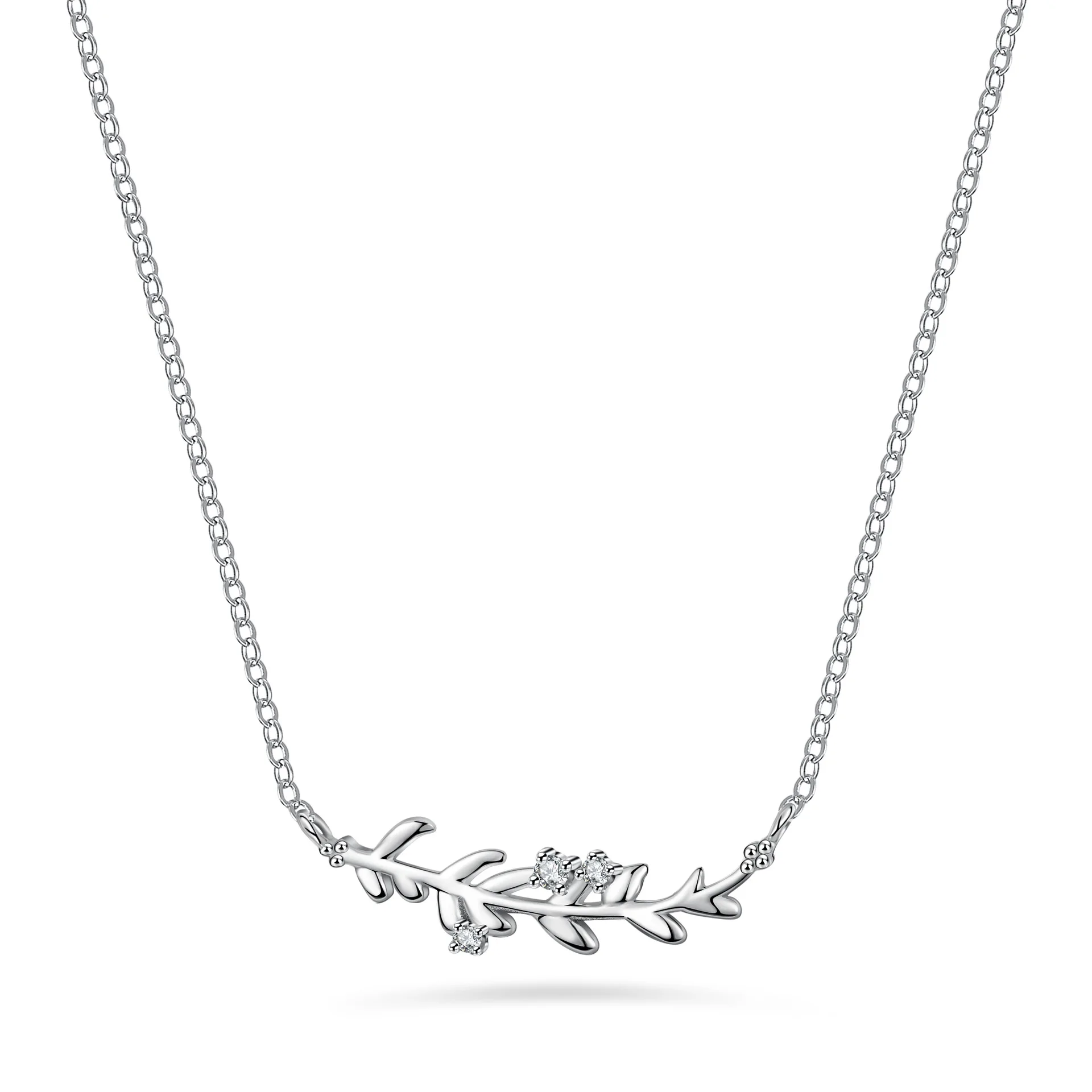 S925 Sterling Silver Pendant Moissanite Necklace Women's Fashion Leaf Lucky Grass Clavicle Chain
S925 Sterling Silver Pendant Moissanite Necklace Women's Fashion Leaf Lucky Grass Clavicle Chain