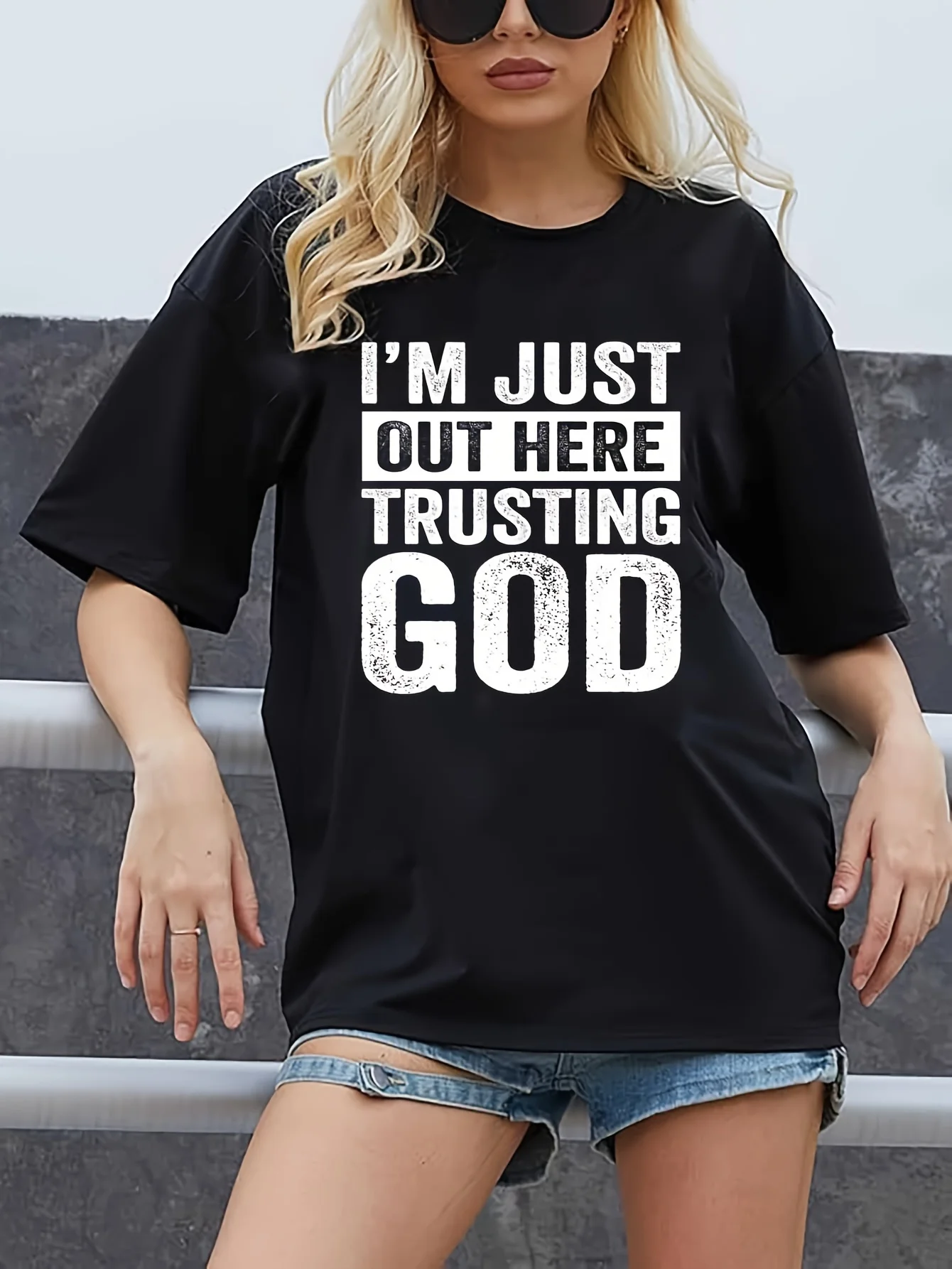 God Letter Print Oversized T-shirt, Casual Crew Neck Short Sleeve T-shirt, Women's Clothing women clothing t shirt
God Letter Print Oversized T-shirt, Casual Crew Neck Short Sleeve T-shirt, Women's Clothing women clothing t shirt