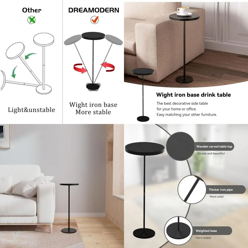 Компактный металлический круглый приставной столик, диаметр 9,99 см, идеально подходит для гостиной, спальни и небольших помещений, черный
Компактный металлический круглый приставной столик, диаметр 9,99 см, идеально подходит для гостиной, спальни и небольших помещений, черный