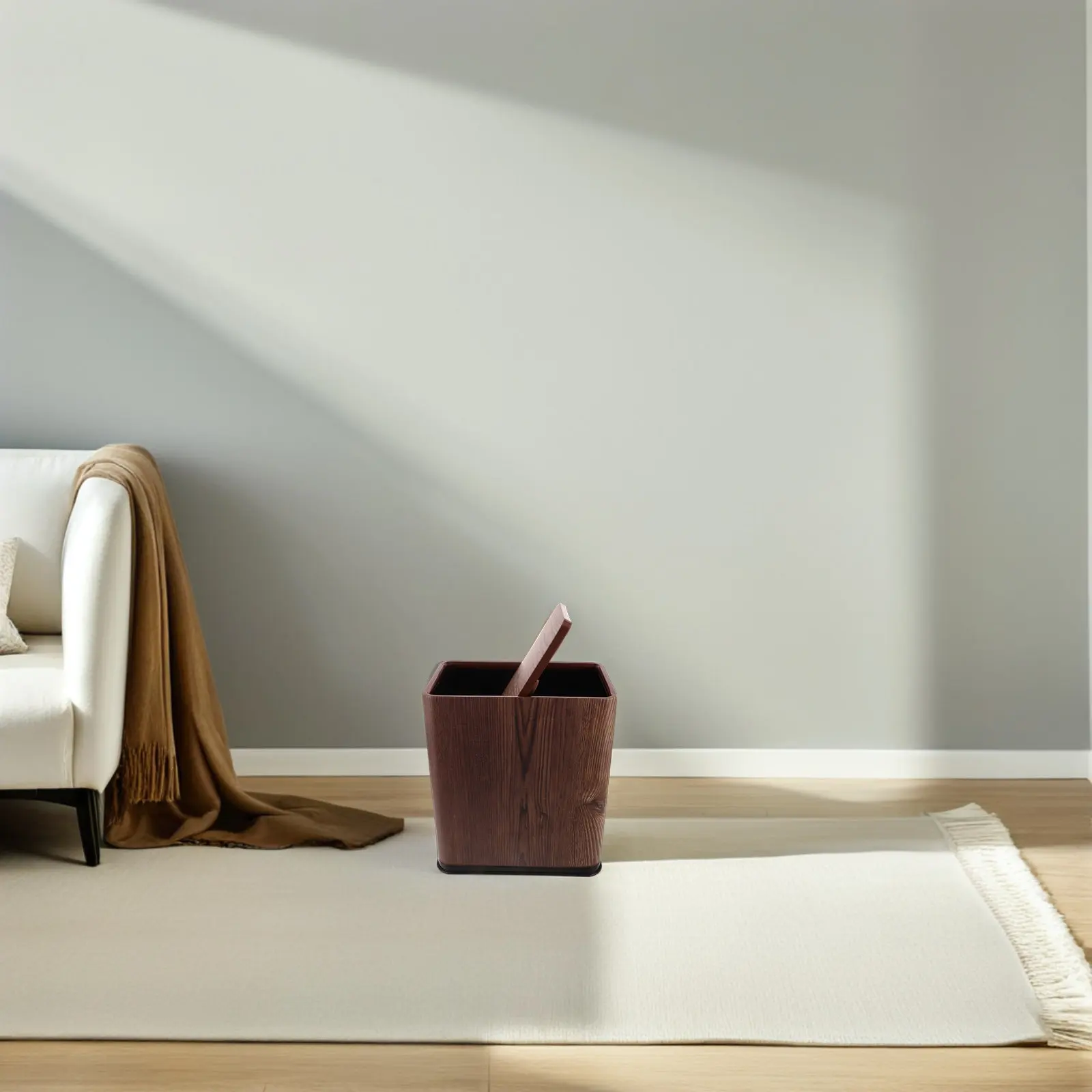 Slim Retro Garbage Bin Wood Grain Plastic Swing Lid Wastebasket Compact Trash Can for Office Kitchen Living Room Bathroom
Slim Retro Garbage Bin Wood Grain Plastic Swing Lid Wastebasket Compact Trash Can for Office Kitchen Living Room Bathroom