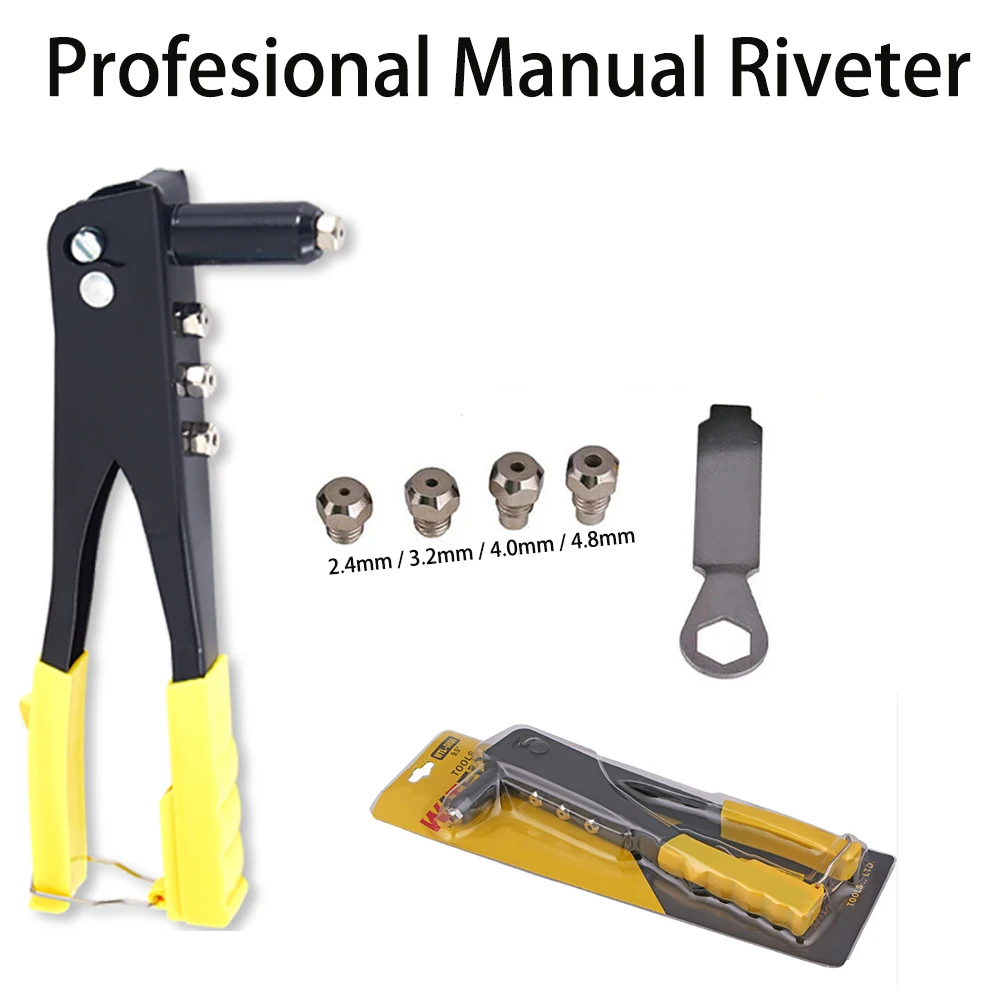 Yiqianyuan 1Piece Alloy Steel Manual Double Handle Riveter Anti-Skip Handle Rivet Gun for M2.4 - M4.8 Blind Rivets
Yiqianyuan 1Piece Alloy Steel Manual Double Handle Riveter Anti-Skip Handle Rivet Gun for M2.4 - M4.8 Blind Rivets