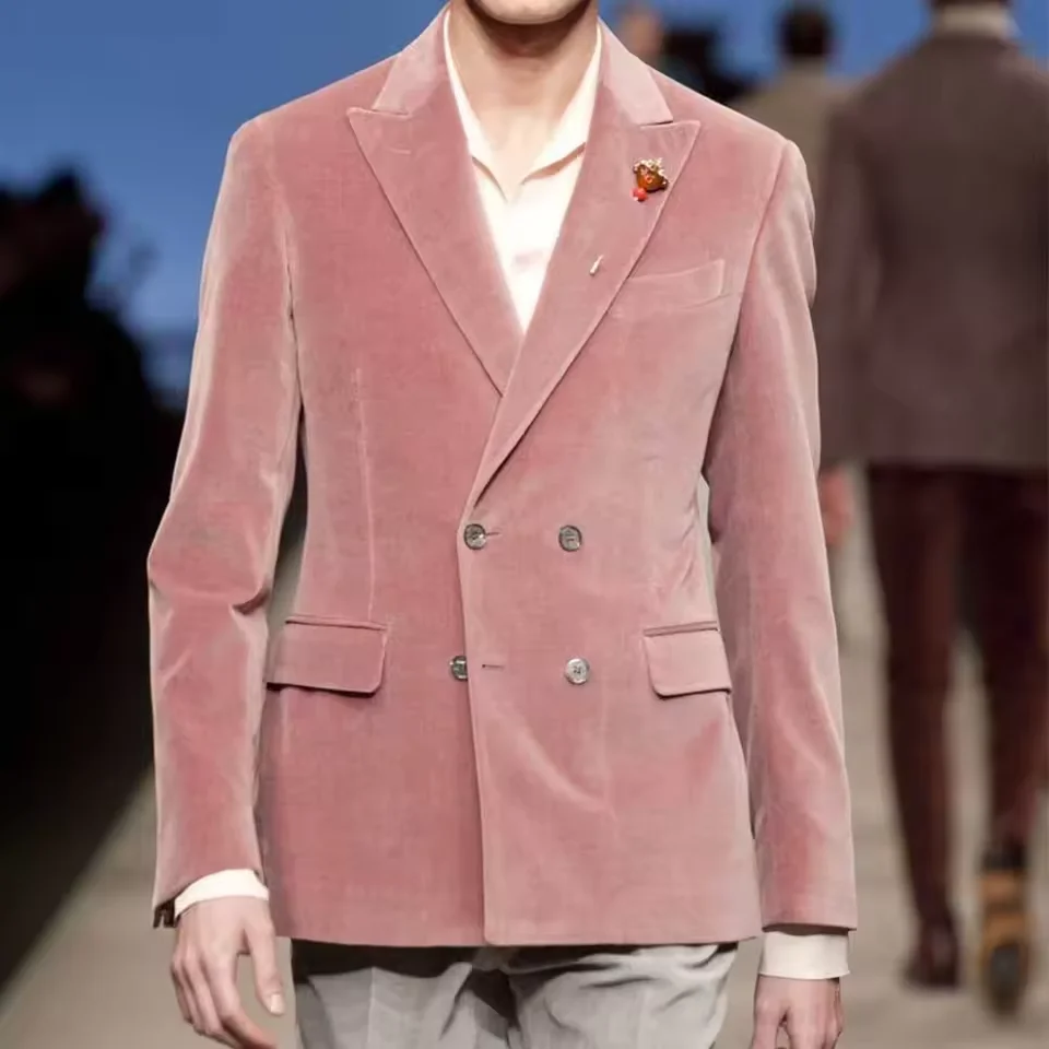 Men Velvet Suit Jacket Blazer Single Double Breasted Slim Fit Comfortable Stylish Casual Elegant Formal Business Coat Mens Tuxed
Men Velvet Suit Jacket Blazer Single Double Breasted Slim Fit Comfortable Stylish Casual Elegant Formal Business Coat Mens Tuxed