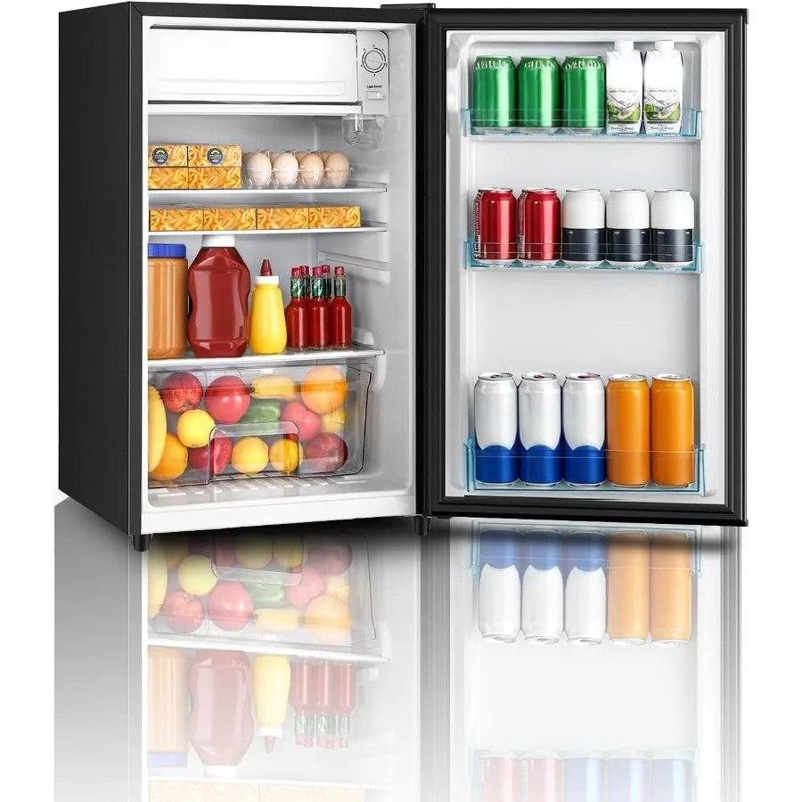 4.4 Cu.Ft Mini Fridge with Freezer Single Door Mini Refrigerator 5 Settings Temperature Adjustable Compact Refrigerator for Apa
4.4 Cu.Ft Mini Fridge with Freezer Single Door Mini Refrigerator 5 Settings Temperature Adjustable Compact Refrigerator for Apa