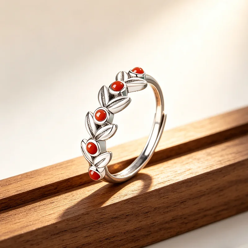 925 Silver Open Finger Ring Red Vintage Wheat Good Wish Elegant Stackable Punk For Women Girl Jewelry Gift Dropship Wholesale
925 Silver Open Finger Ring Red Vintage Wheat Good Wish Elegant Stackable Punk For Women Girl Jewelry Gift Dropship Wholesale