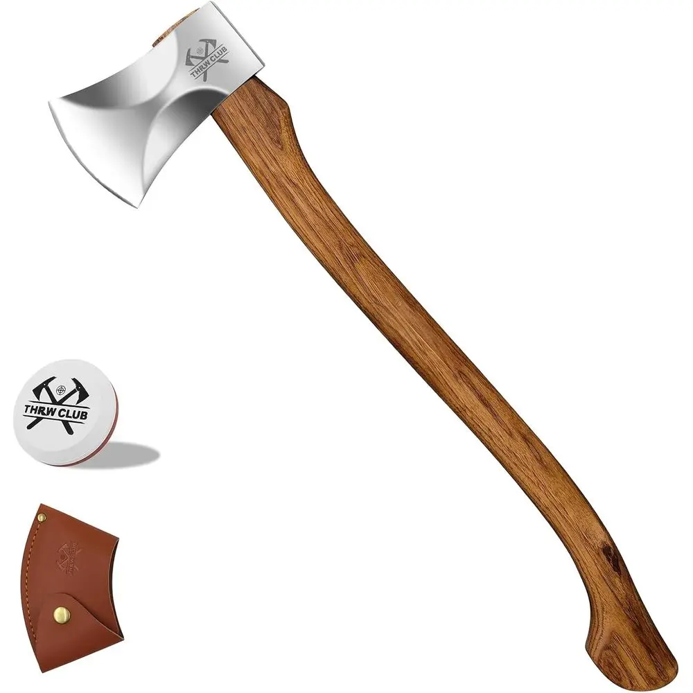 27.8 Proportional Wood Splitting Axe, Chopping Axe with Hickory Handle and Leather Sheath, Ideal for Tree Felling, Sports, and T
27.8 Proportional Wood Splitting Axe, Chopping Axe with Hickory Handle and Leather Sheath, Ideal for Tree Felling, Sports, and T